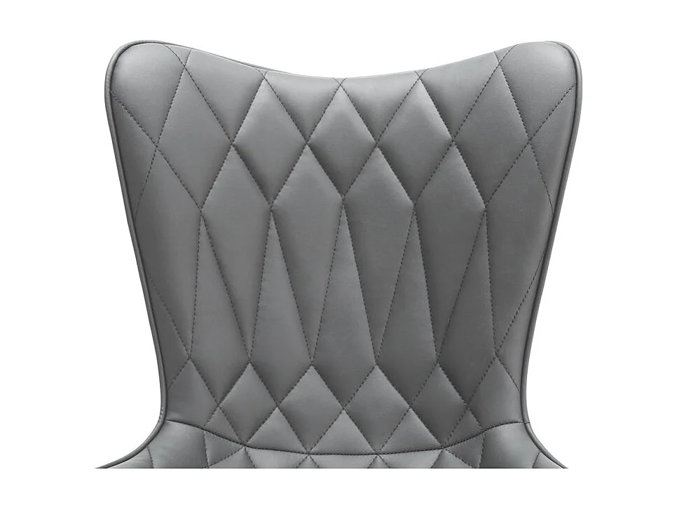 Lot de 2 chaises de salle à manger HOMEMiYN en similicuir gris – Résistantes aux rayures, confort haut de gamme et robustes