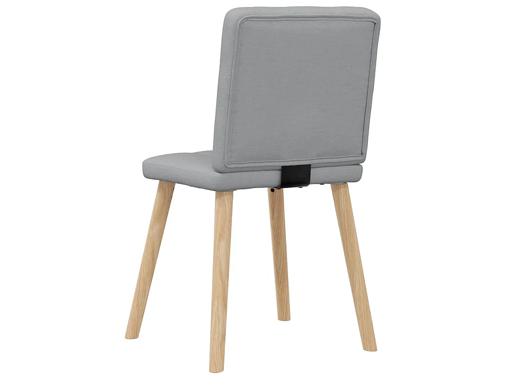 Sedie da Pranzo 2 pz Grigio Chiaro in Tessuto
