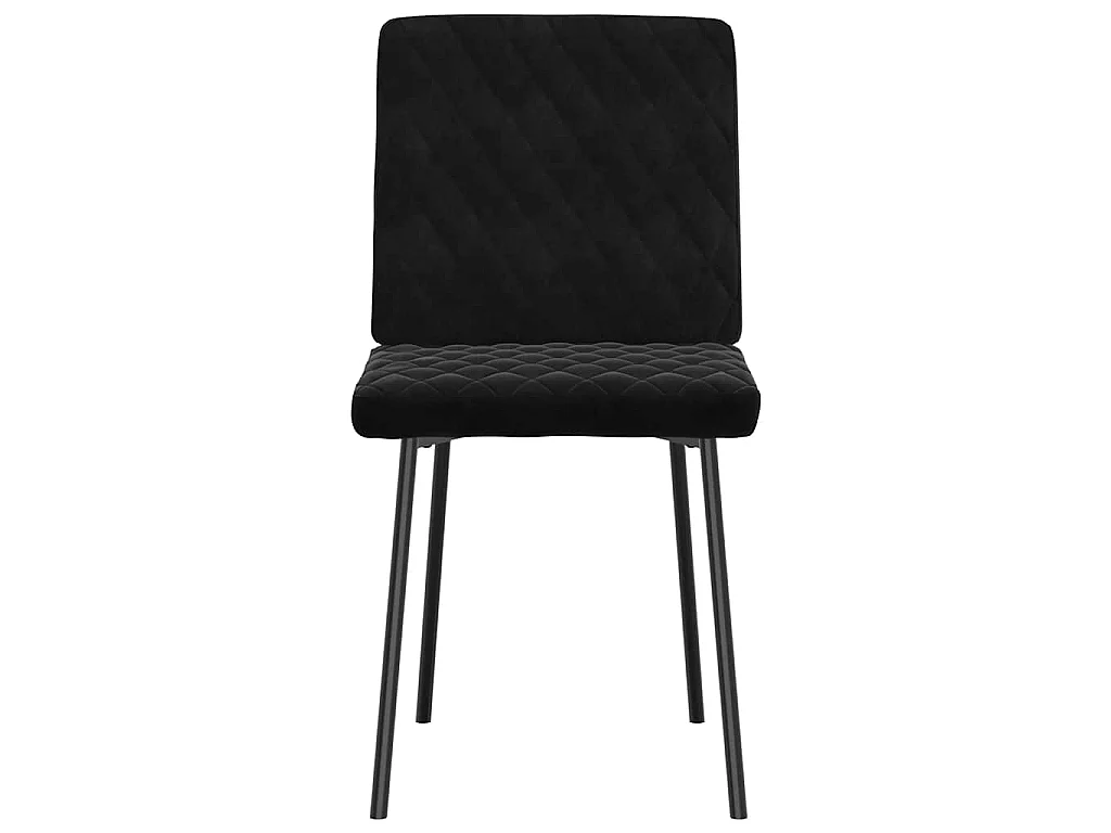 Chaises à manger lot de 2 Noir Velours
