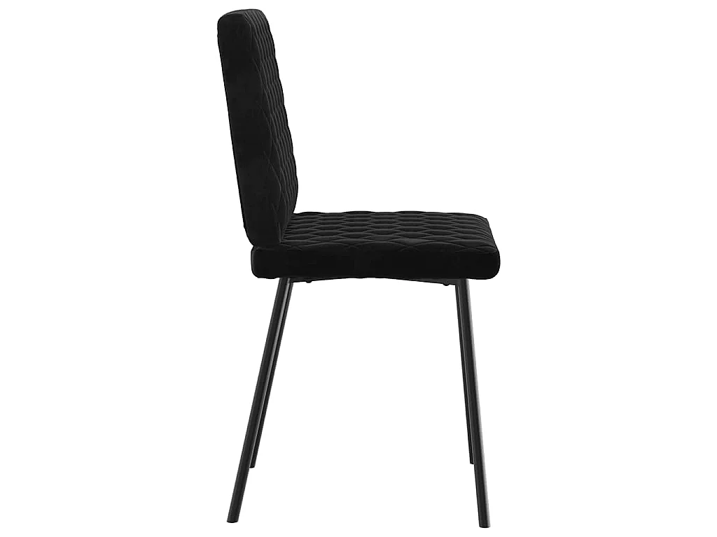 Chaises à manger lot de 2 Noir Velours