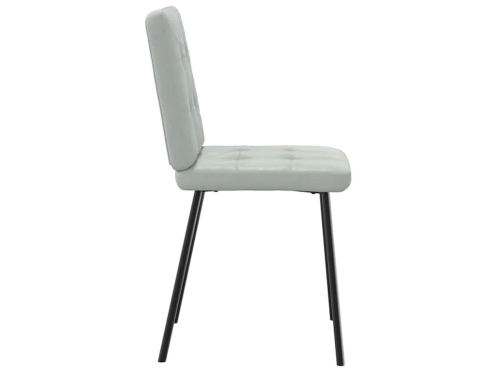 Sillas de comedor 2 unidades terciopelo gris claro