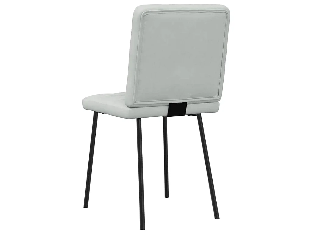 Sillas de comedor 2 unidades terciopelo gris claro