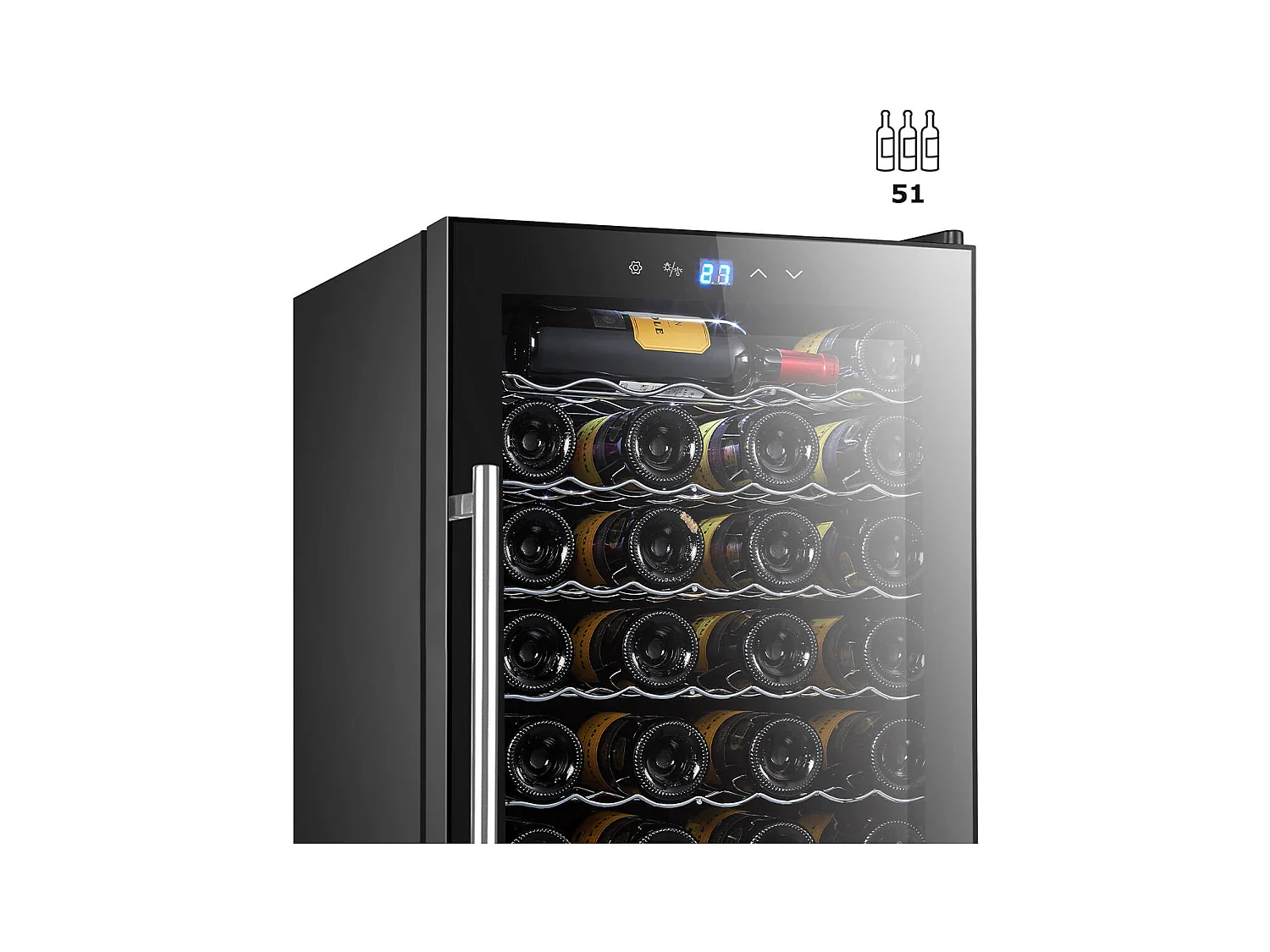 Vinoteca Svan SVN5100S cíclico 51 botellas display LED táctil G negro 85 cm