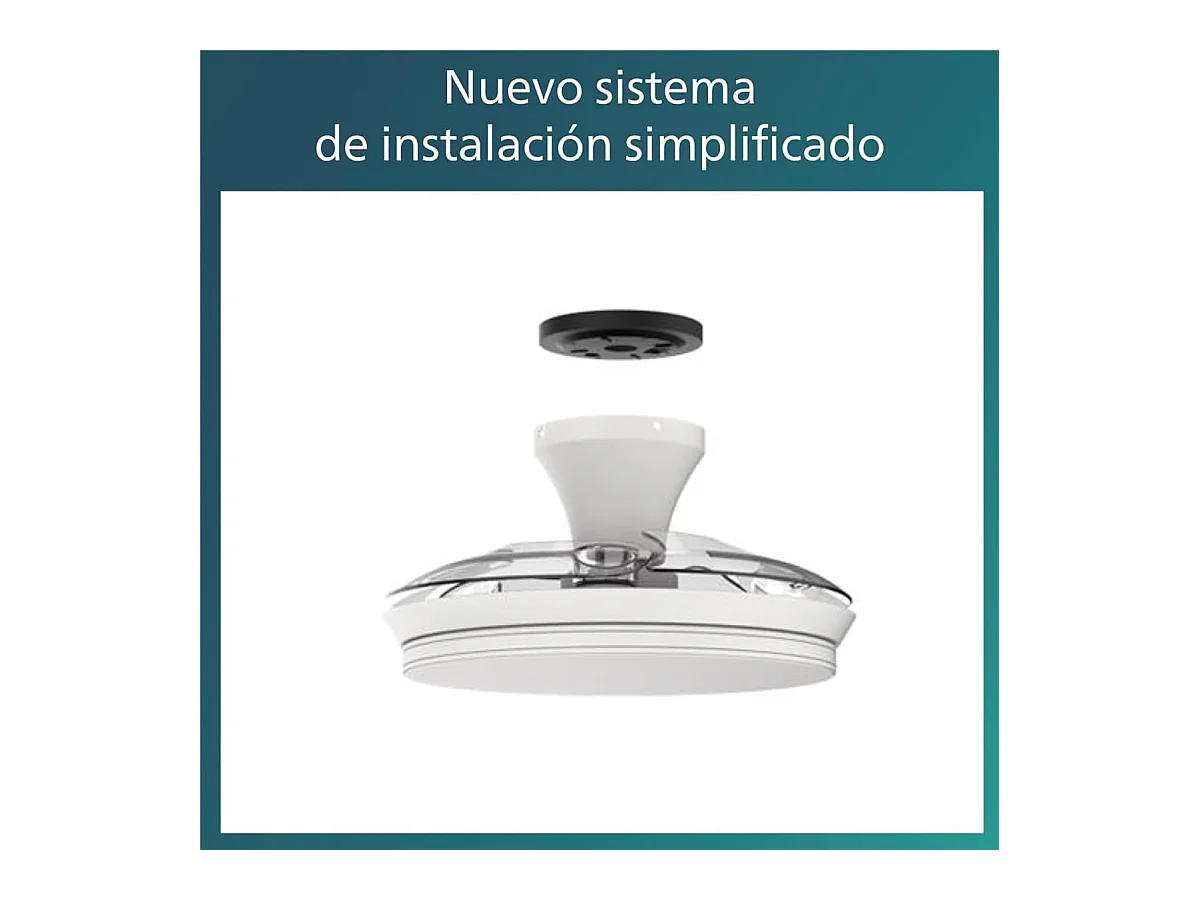 Ventilador de techo Philips Bliss 35W 3 aspas retráctiles mando a distancia blanco Ø106 cm
