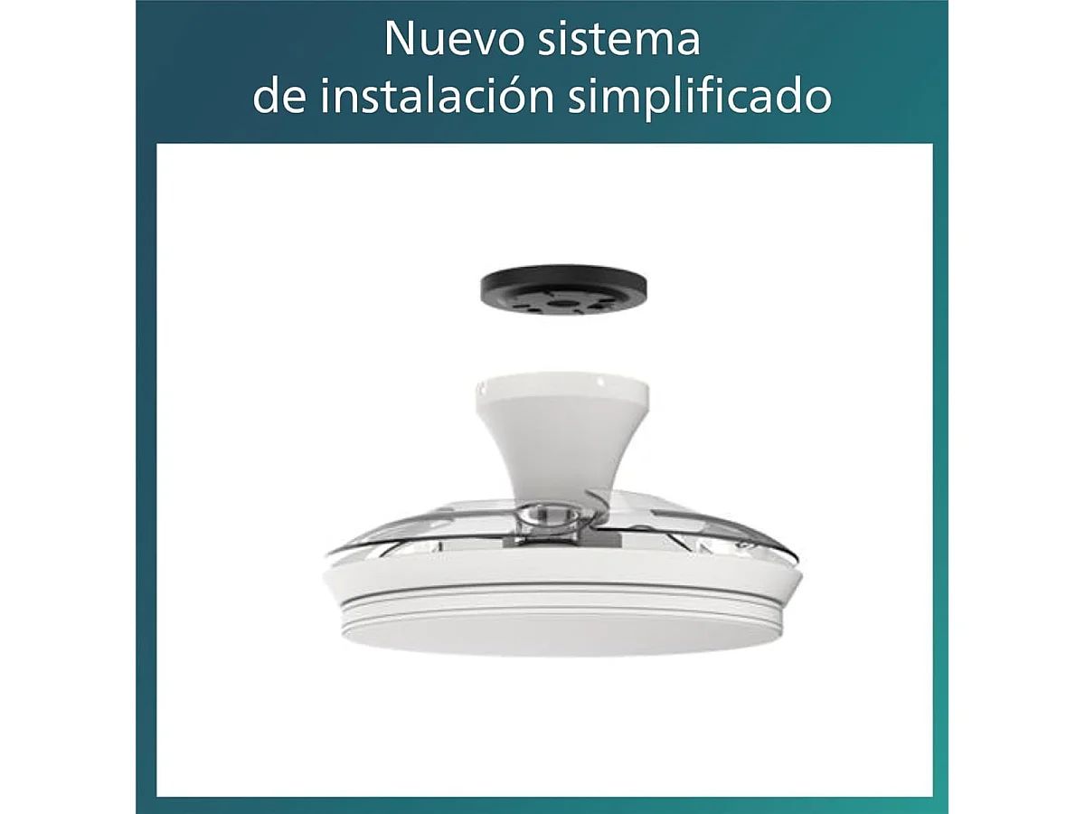 Ventilador de techo Philips Bliss 35W 3 aspas retráctiles mando a distancia blanco Ø106 cm