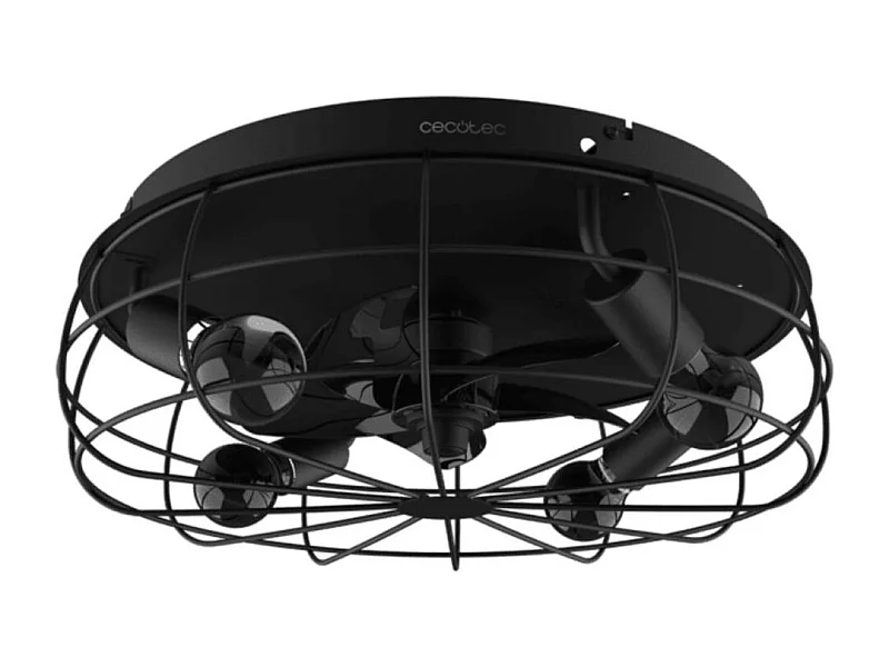 Ventilador de techo Cecotec EnergySilence LampAero 600 20W 5 aspas mando a distancia negro Ø28 cm