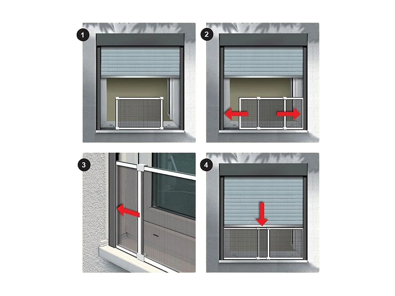 Mosquitera con marco extensible aluminio 50x70-130 cm