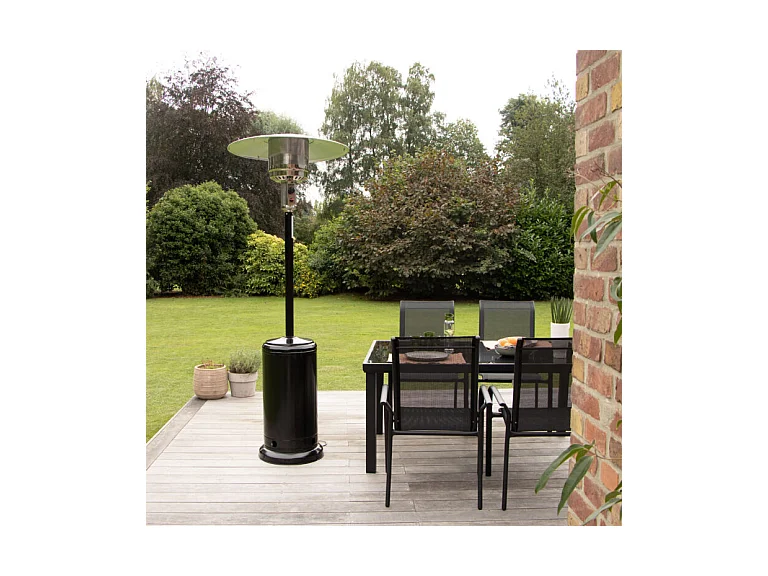 Chauffe terrasse au gaz 5000 w Noir AURA