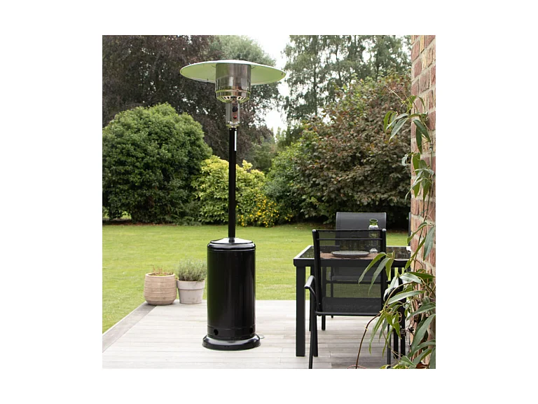 Chauffe terrasse au gaz 5000 w Noir AURA