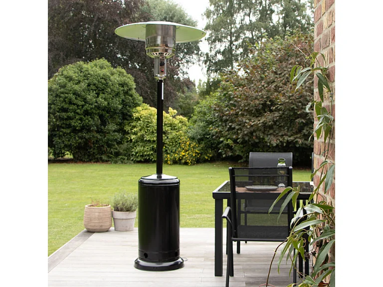 Chauffe terrasse au gaz 5000 w Noir AURA