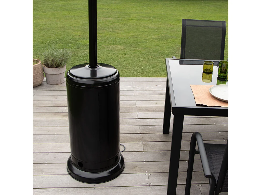 Chauffe terrasse au gaz 5000 w Noir AURA
