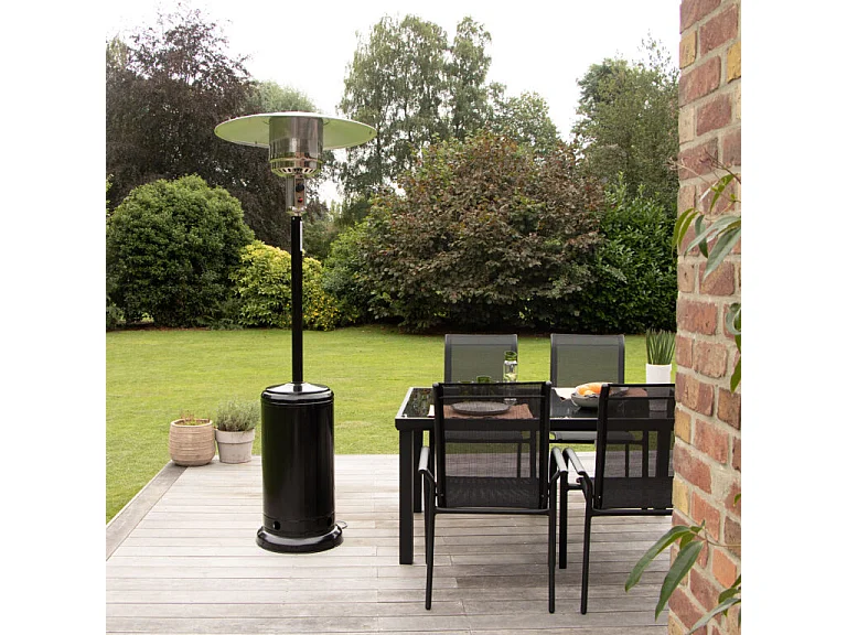 Chauffe terrasse au gaz 5000 w Noir AURA