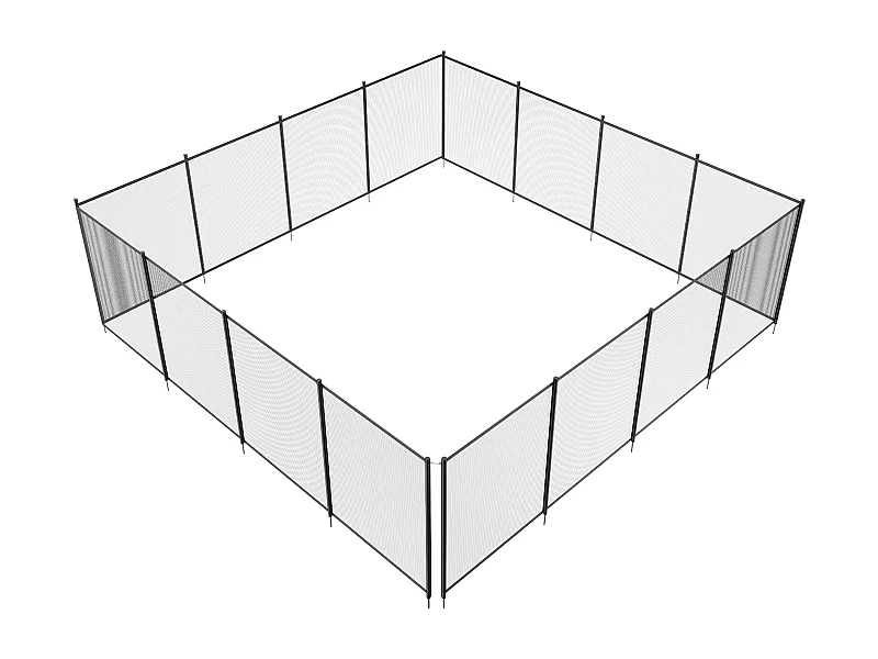 Poolzaun SucceBuy, Entfernbarer Sicherheitszaun Klappbar, Barriere für eingebrachte Pools, 1,21x14,63 m, 340 g/m², zum Schutz von Kindern und Haustieren
