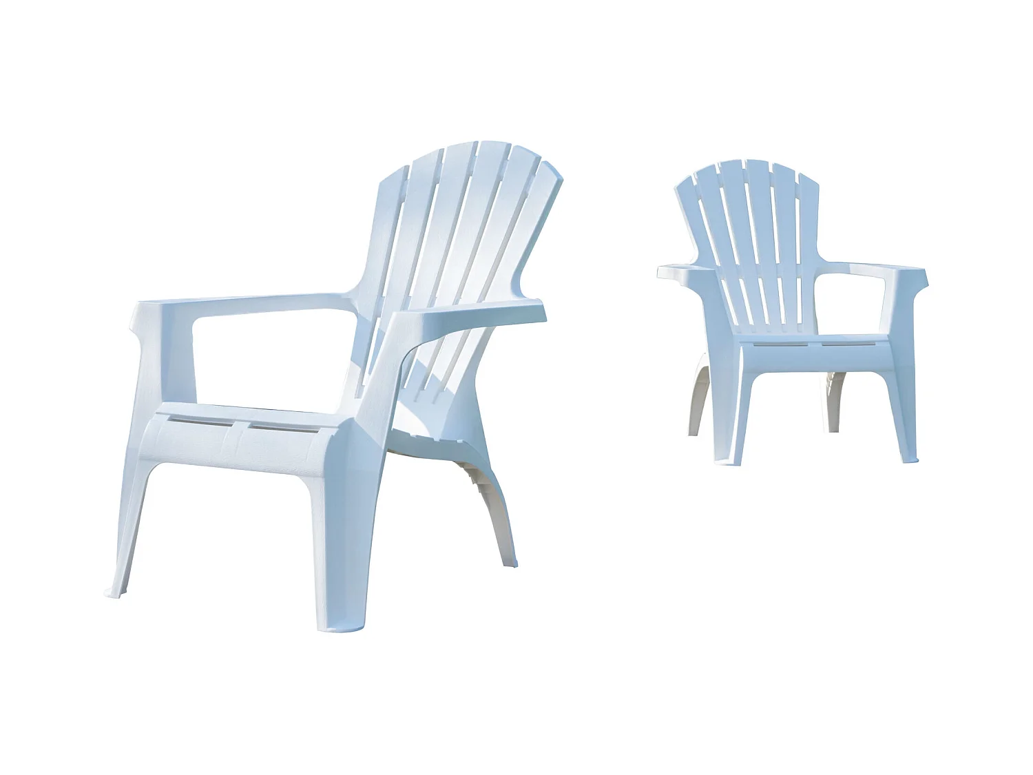 Lot de 2 Fauteuils adirondack Blanc