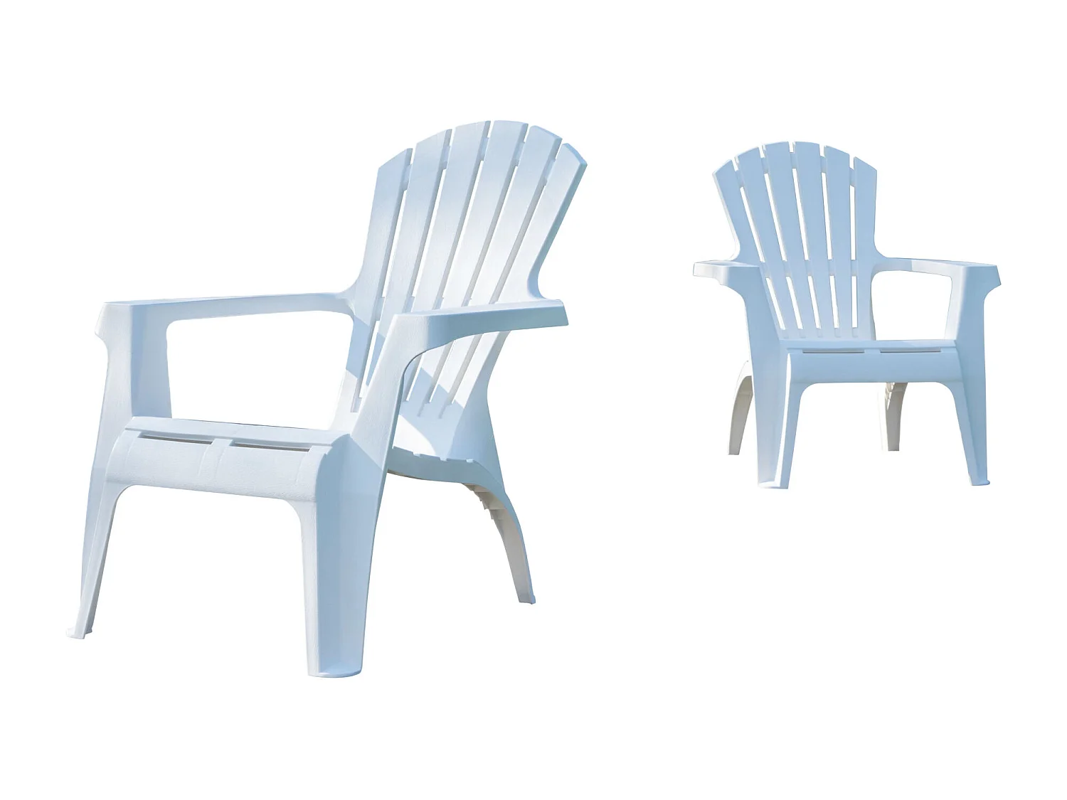 Lot de 2 Fauteuils adirondack Blanc