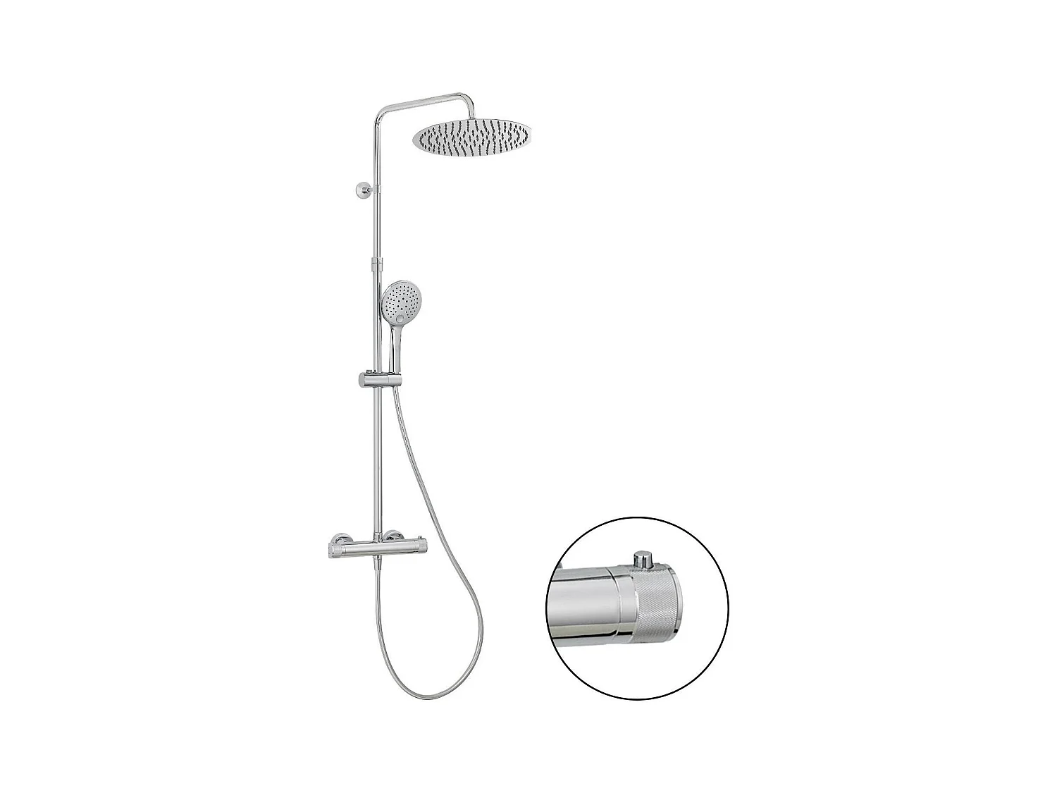 Colonna doccia rotonda in acciaio inox BRUMA