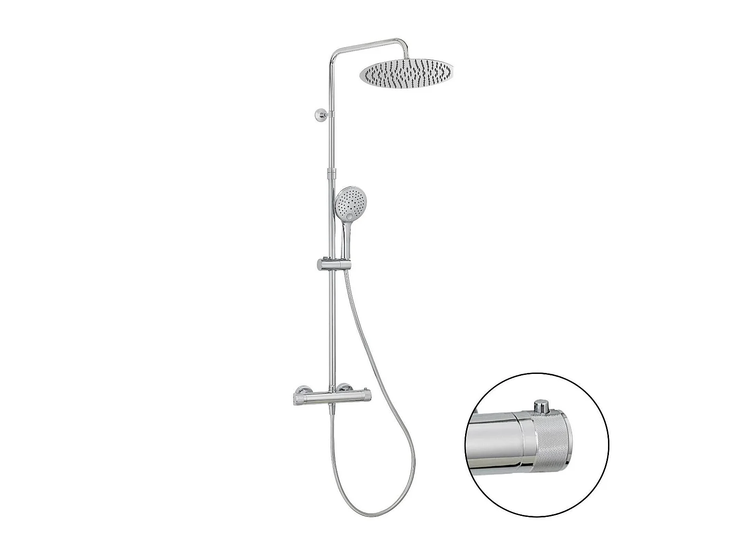 BRUMA runde Duschsäule aus Edelstahl