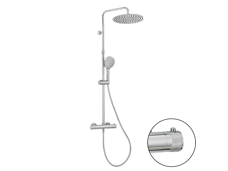 BRUMA runde Duschsäule aus Edelstahl