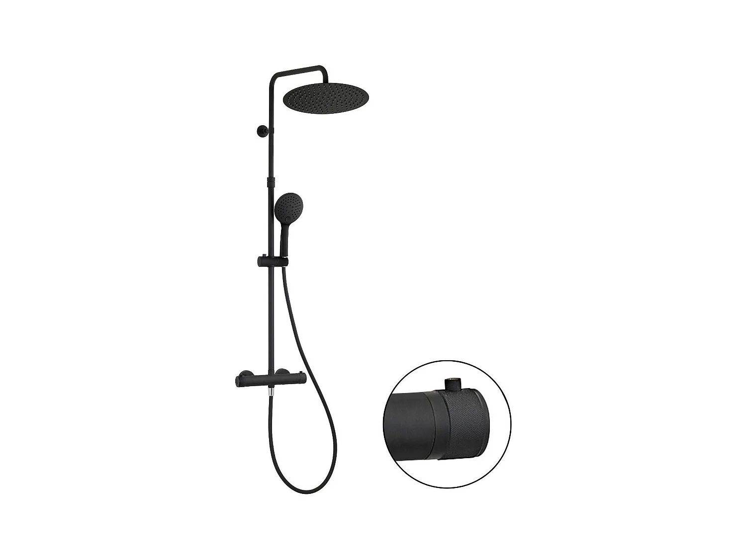 Colonna doccia rotonda in acciaio inox BRUMA