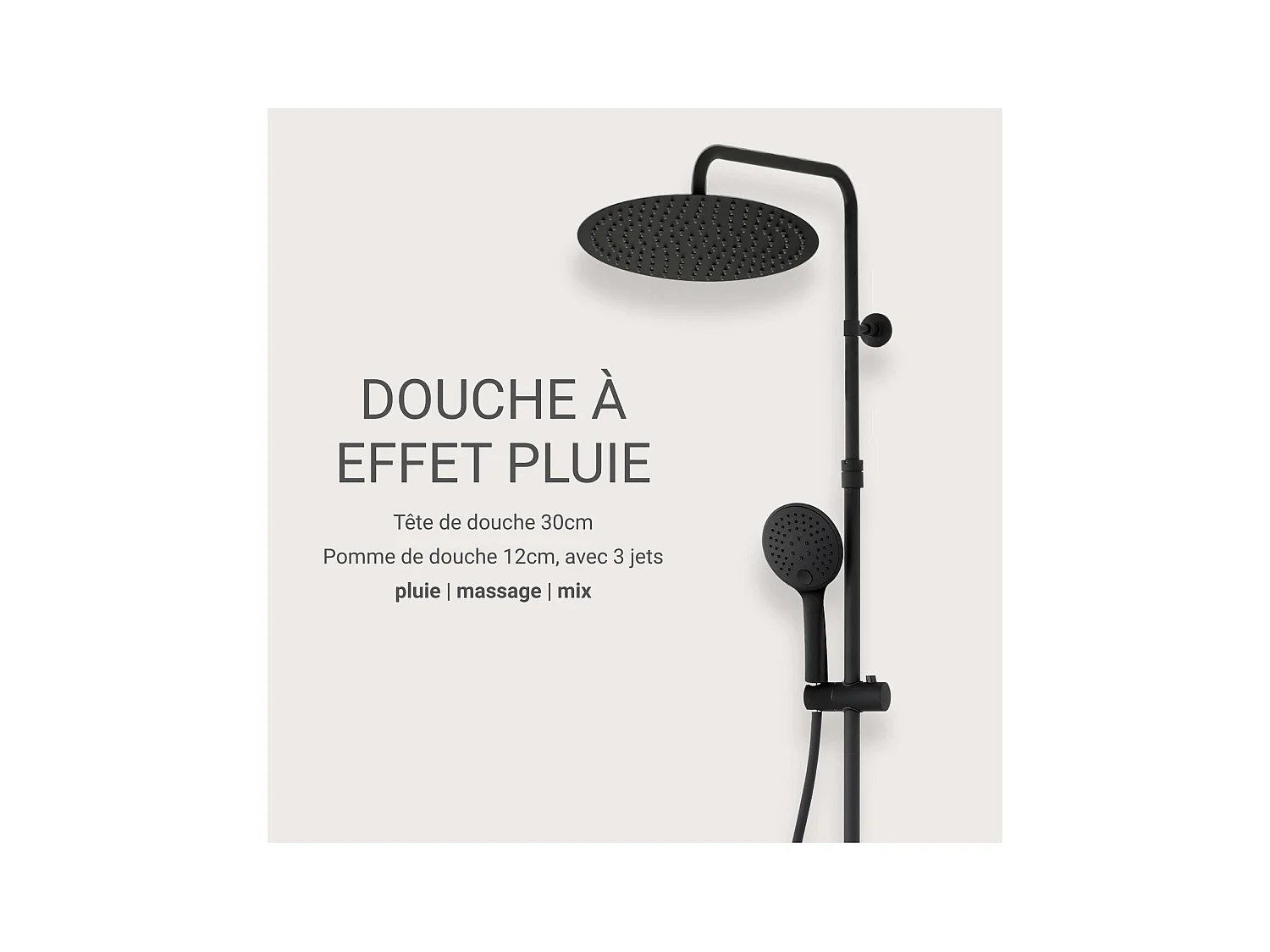 Colonna doccia rotonda in acciaio inox BRUMA