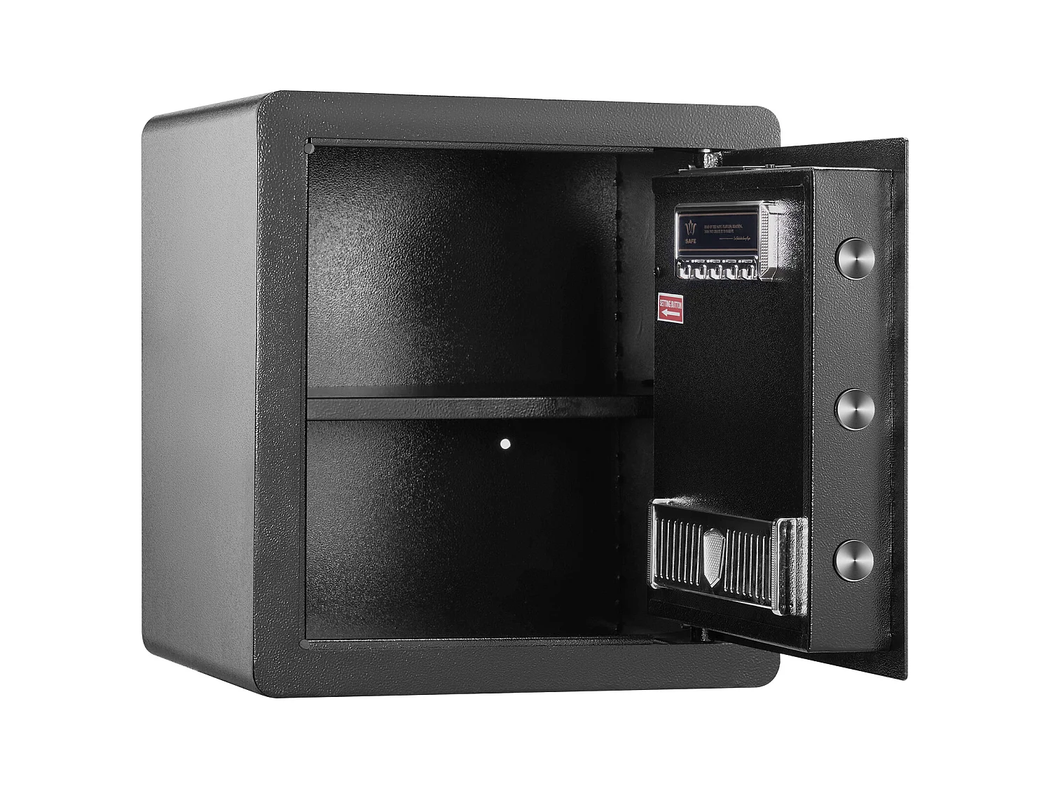 Coffre-Fort de Sécurité SucceBuy, Coffre-Fort de Sécurité en Acier avec Clavier Numérique et 2 Clés, pour le Bureau à Domicile, 51 L, 40 x 33 x 42 cm