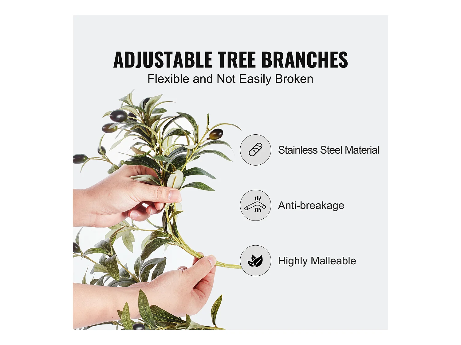 Arbre Artificiel SucceBuy 155 cm, Plante Artificielle PE, pour Maison Bureau Centres Commerciaux Intérieur Extérieur