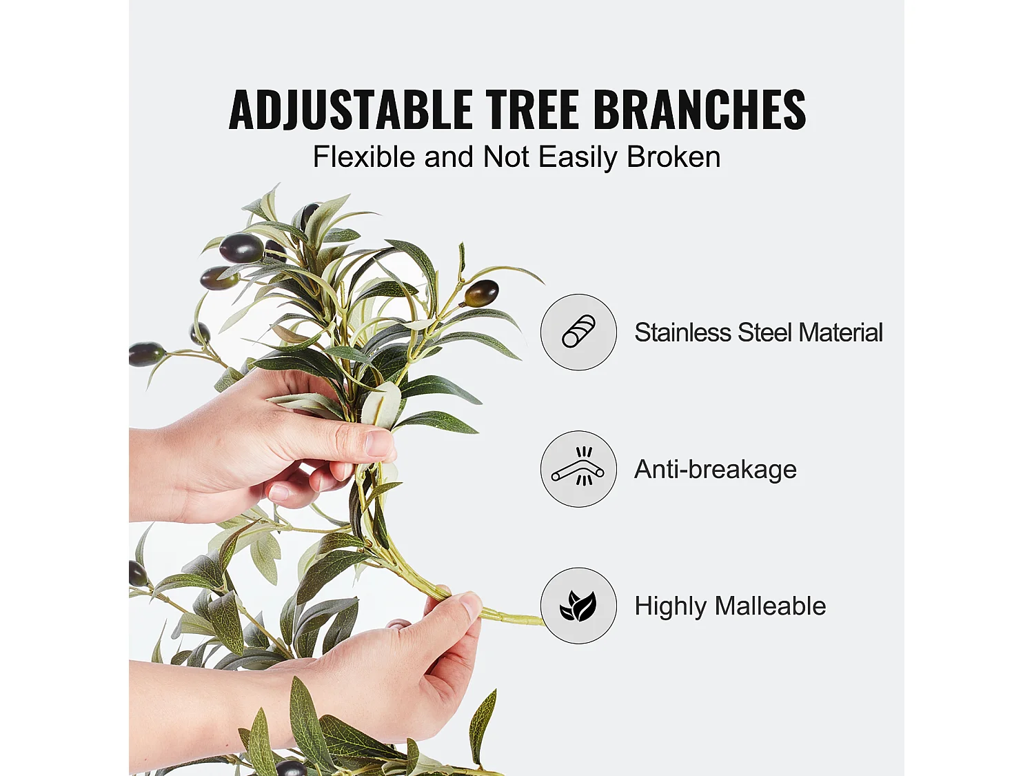 Arbre Artificiel SucceBuy 155 cm, Plante Artificielle PE, pour Maison Bureau Centres Commerciaux Intérieur Extérieur