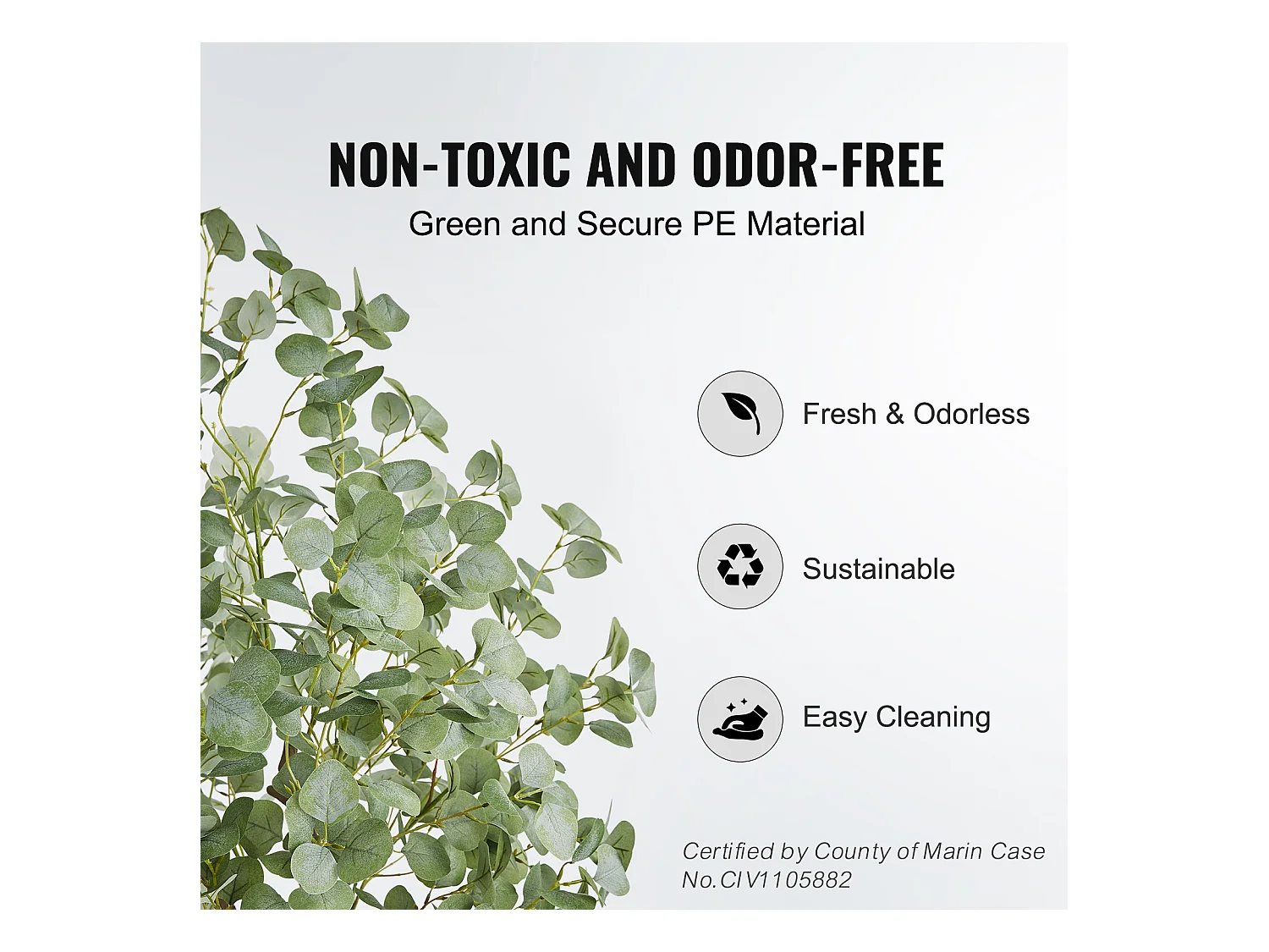 Arbre Artificiel SucceBuy 181 cm, Plante Artificielle PE, pour Maison Bureau Centres Commerciaux Intérieur Extérieur