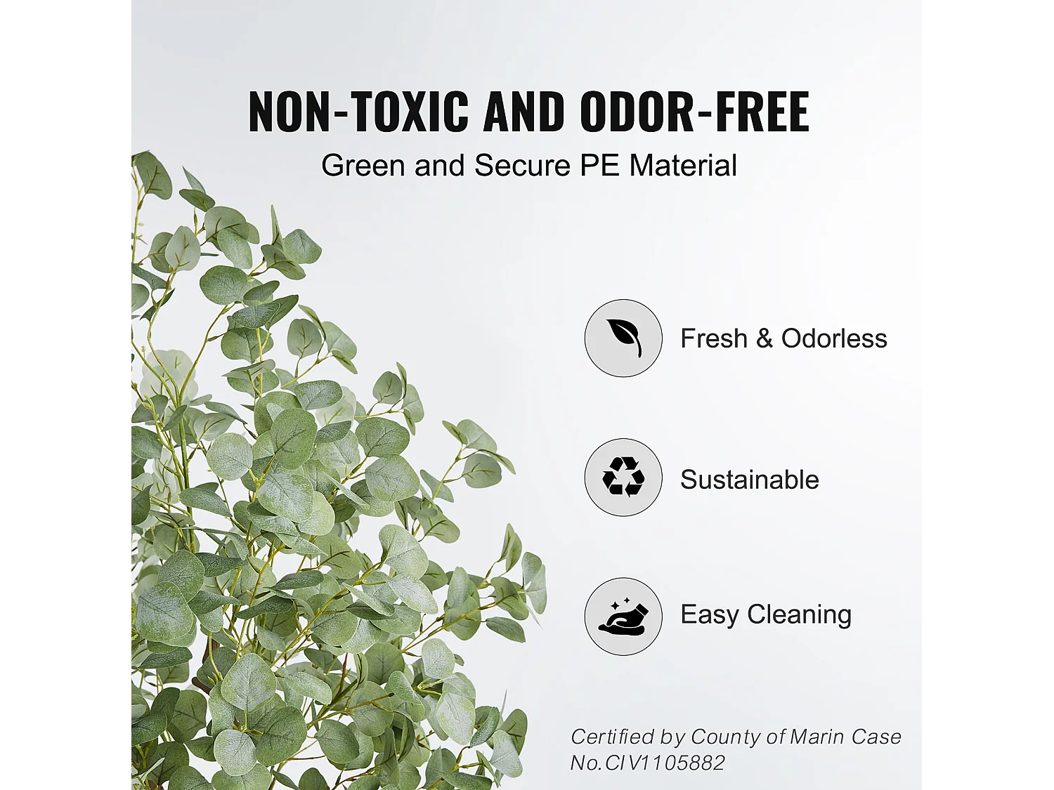 Arbre Artificiel SucceBuy 181 cm, Plante Artificielle PE, pour Maison Bureau Centres Commerciaux Intérieur Extérieur