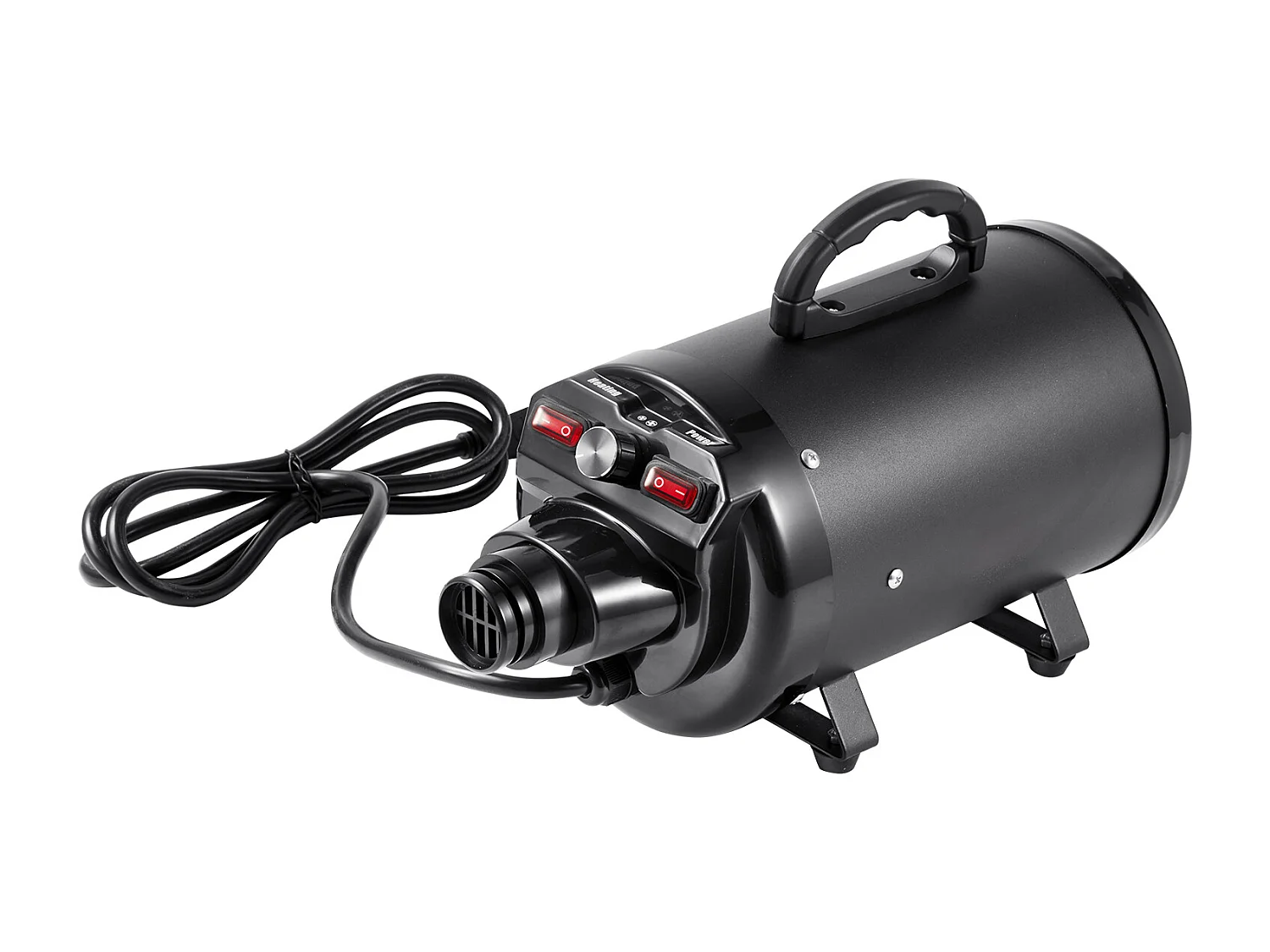 Sèche-Poils Toilettage SucceBuy Sèche-Cheveux pour Chiens Chats Animaux de Compagnie 2000 W, Vitesse Réglable, 4 Buses, Noir