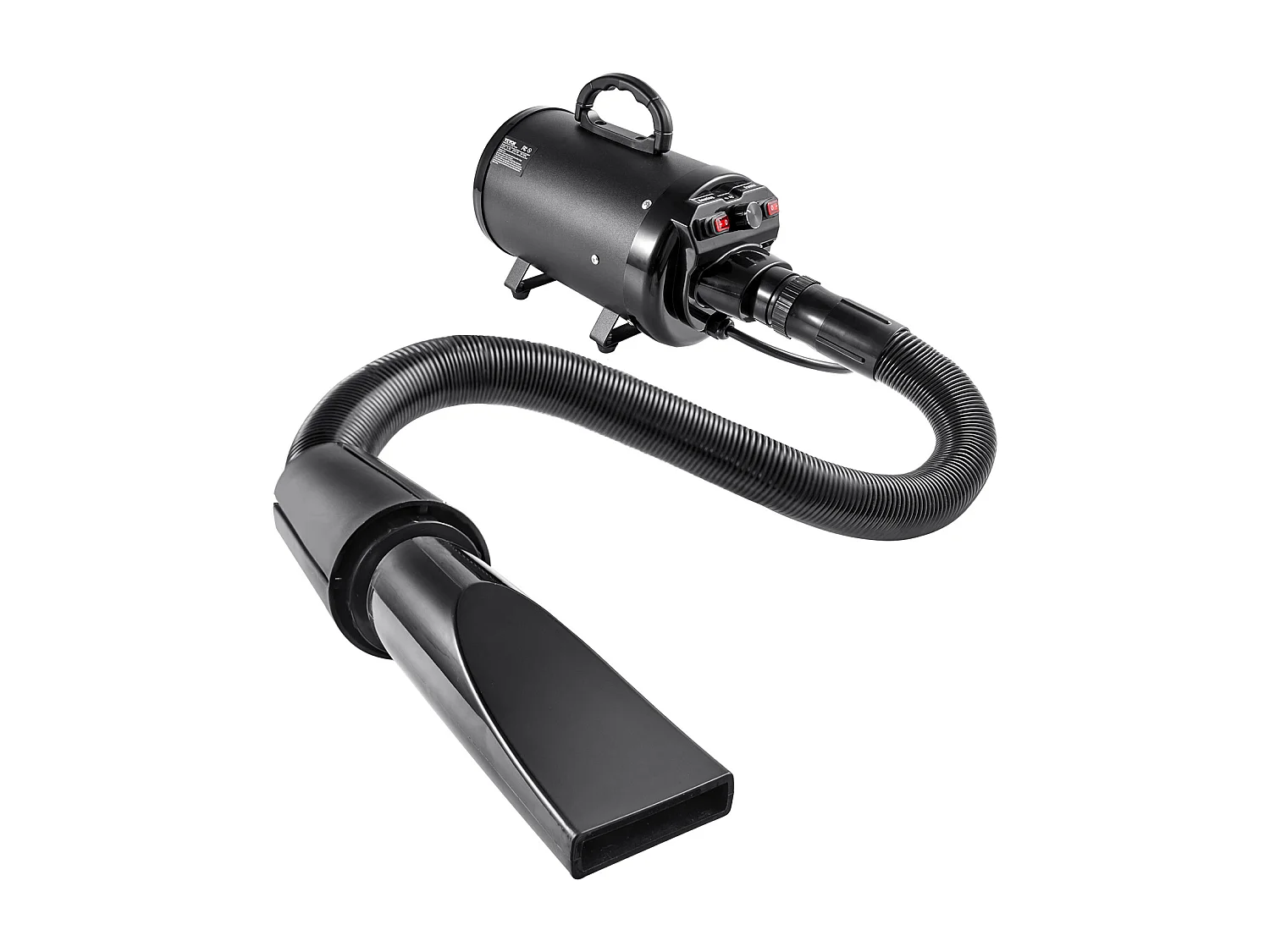 Sèche-Poils Toilettage SucceBuy Sèche-Cheveux pour Chiens Chats Animaux de Compagnie 2000 W, Vitesse Réglable, 4 Buses, Noir