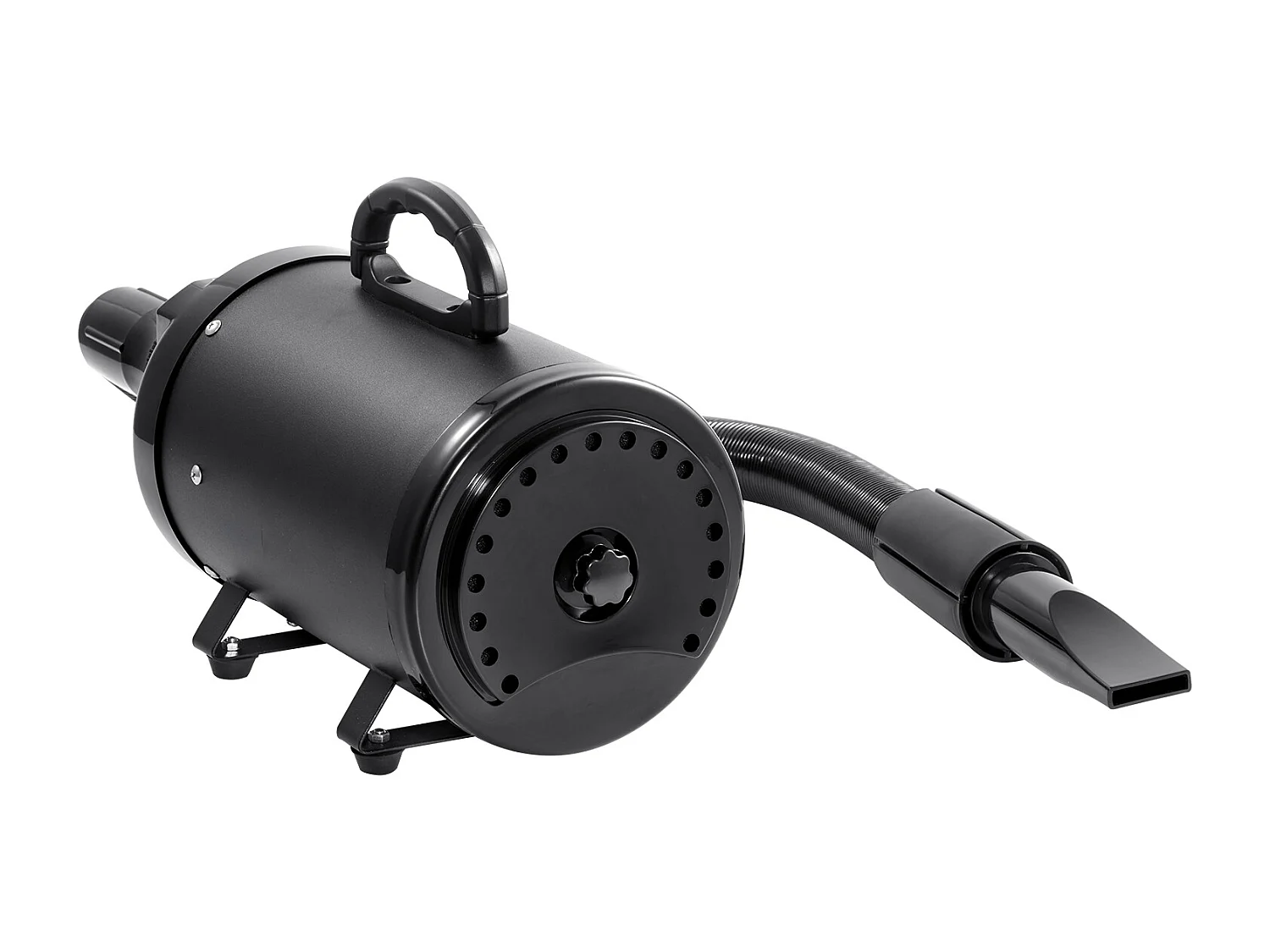 Sèche-Poils Toilettage SucceBuy Sèche-Cheveux pour Chiens Chats Animaux de Compagnie 2000 W, Vitesse Réglable, 4 Buses, Noir