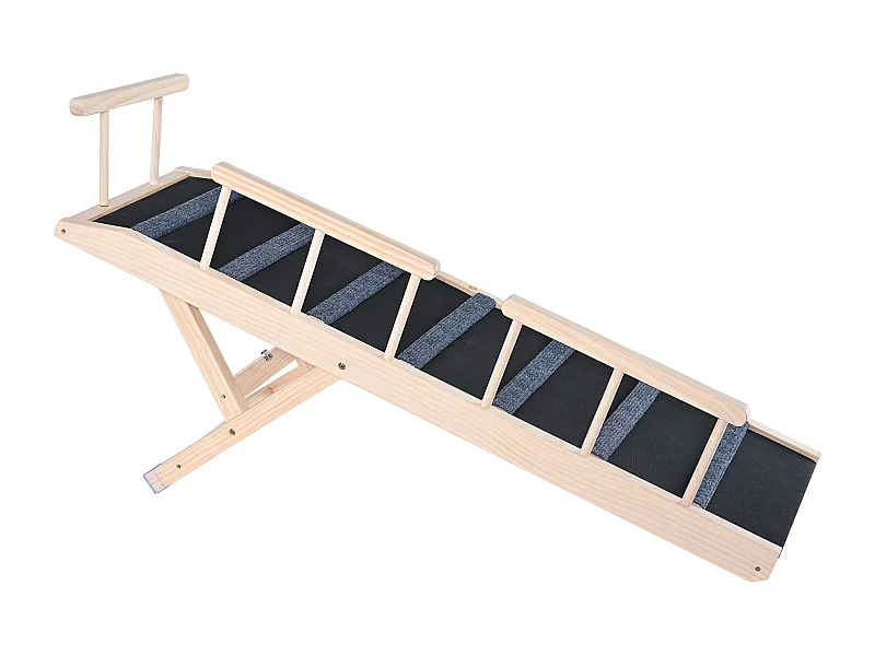 Rampe pour Chien SucceBuy, Rampe Pliante pour Animaux de Compagnie, 120,1 CM de Long, Hauteur Réglable de 35,1 à 70,1 CM
