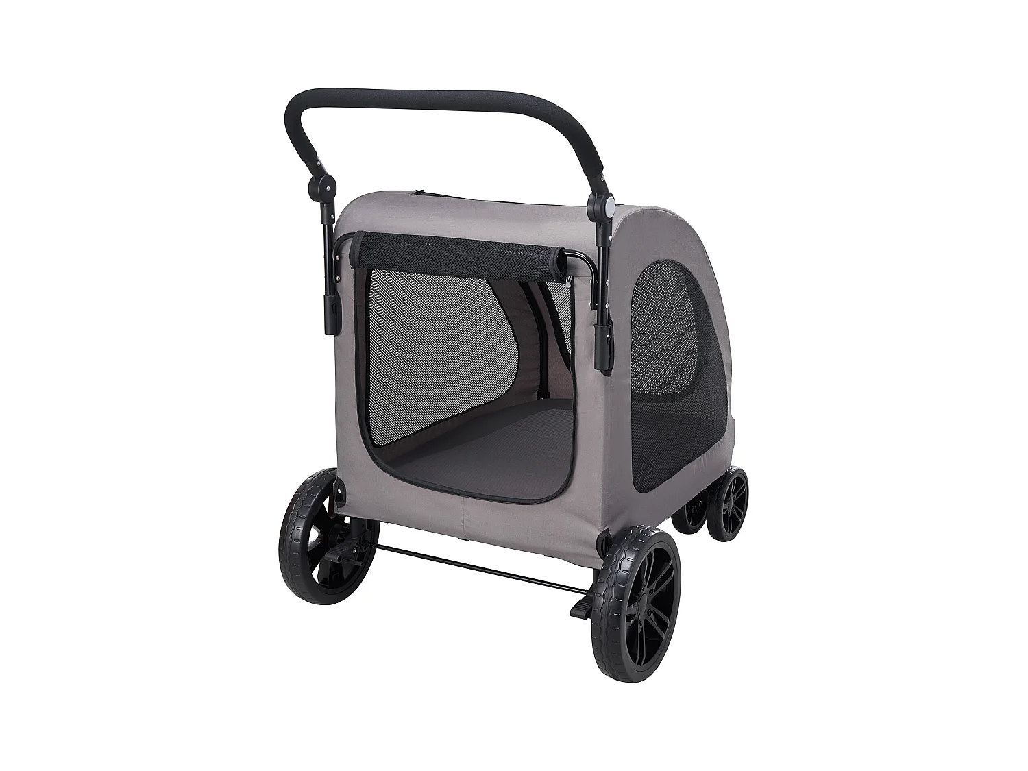 Poussette pour Chien SucceBuy, 4 Roues avec Freins, Capacité de Charge 73 kg, Hauteur Réglable, Tissu Oxford 600D