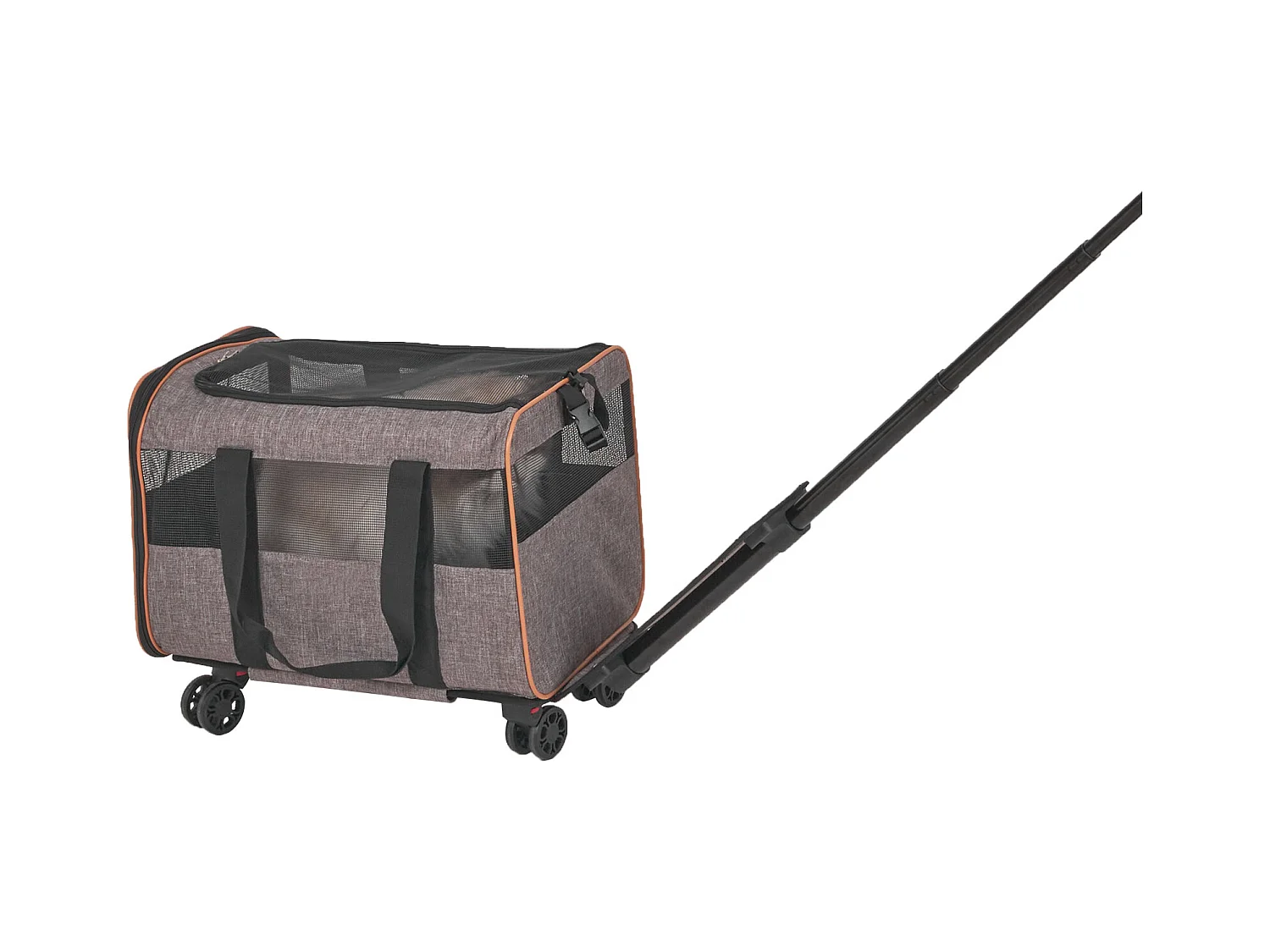 Katzentransportbox mit Rädern SucceBuy, Fluglinienzugelassen, 10 KG, Grau