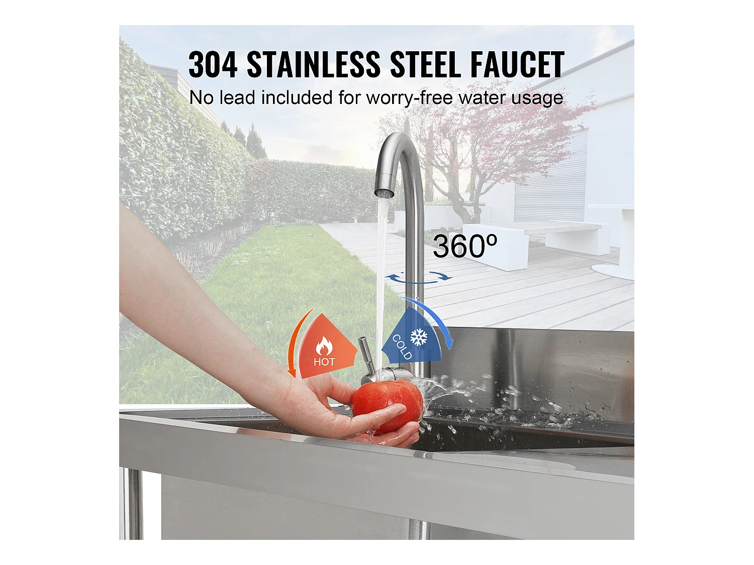 Nutzablage aus Edelstahl SucceBuy, 100x50x95 cm, für Garage, Restaurant, Wäscherei, Küche