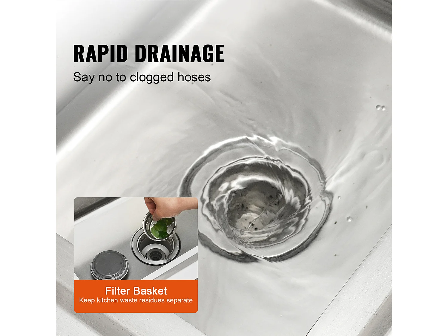 Fregadero Utile in Acciaio Inossidabile SucceBuy, 100x50x95 cm, per Garage, Ristorante, Lavanderia, Cucina