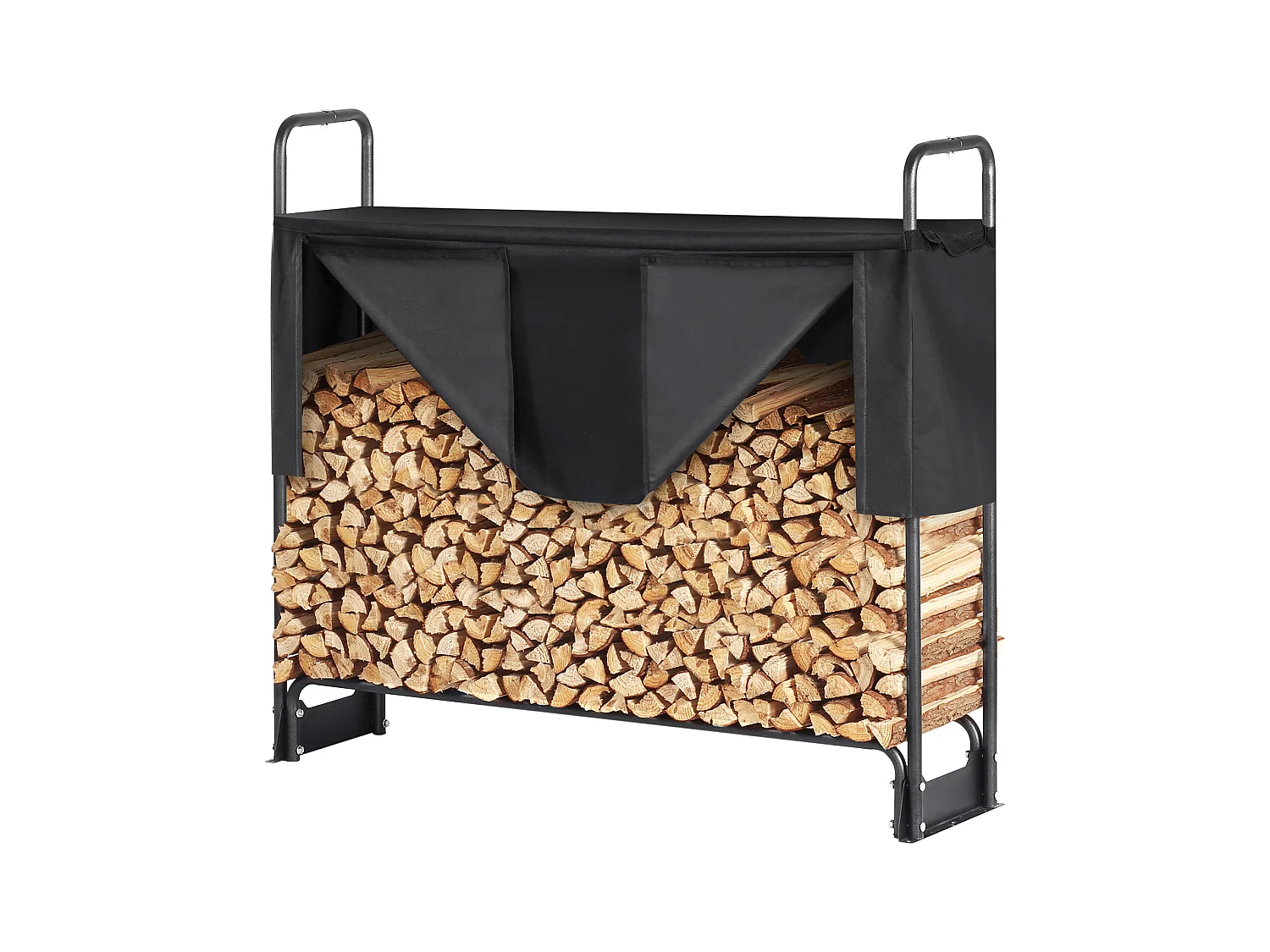 Portalegna da Esterno SucceBuy da 4,3 Piedi con Copertura, Portalegna, 52" x 14,2" x 46,1".