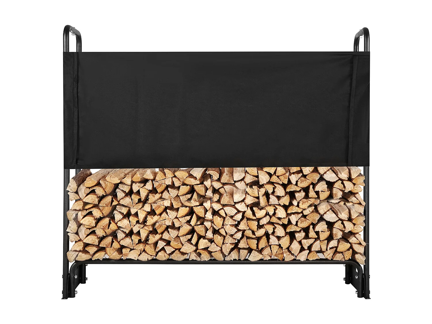 Support à Bois de chauffage Extérieur SucceBuy de 4,3 Pieds avec Couvercle, Support à Bois de Chauffage, 52" x 14,2" x 46,1".