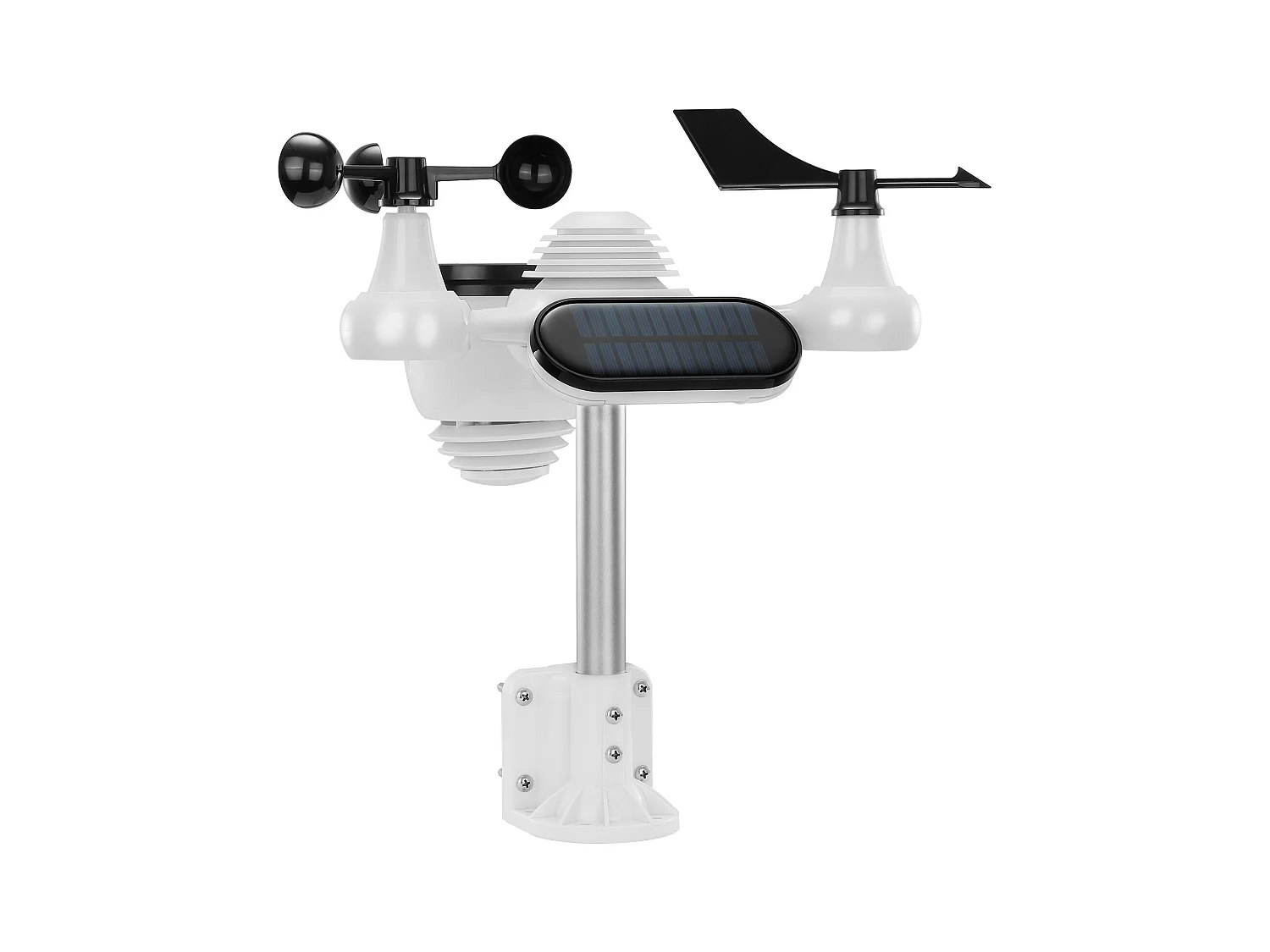 Station Météo Sans Fil 7 en 1 SucceBuy, Station Météo Numérique Donnée, Écran 19.05 cm, Moniteur Intérieur et Extérieur