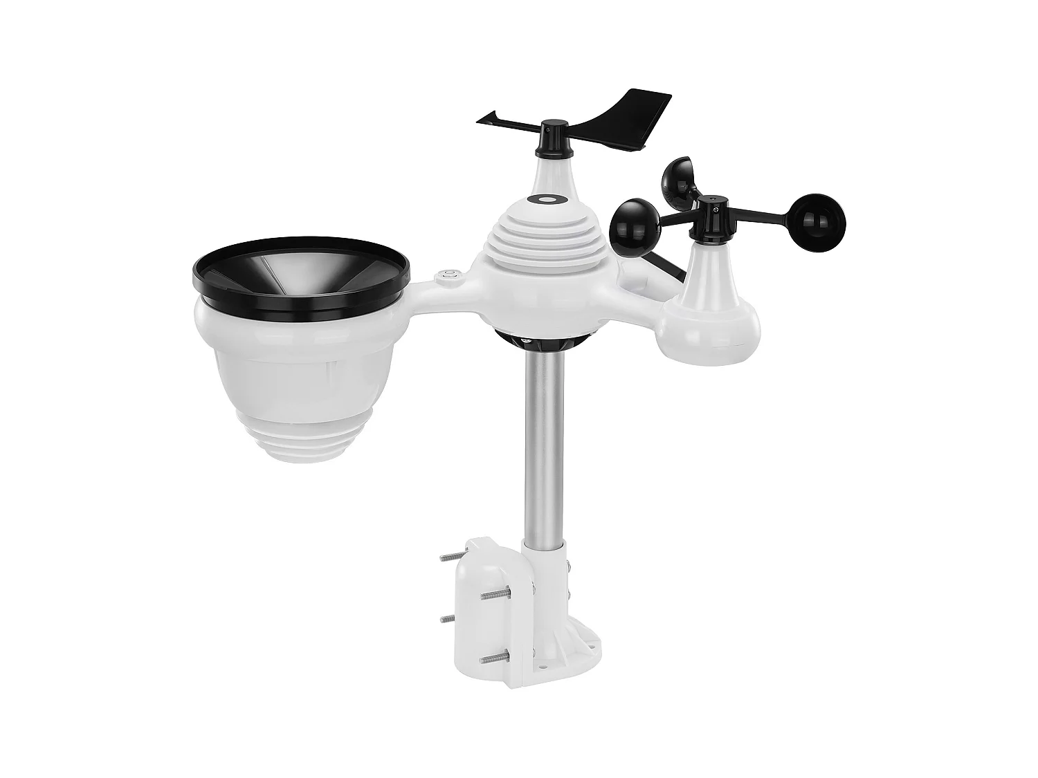 Station Météo Sans Fil 7 en 1 SucceBuy, Station Météo Numérique Donnée, Écran 19.05 cm, Moniteur Intérieur et Extérieur