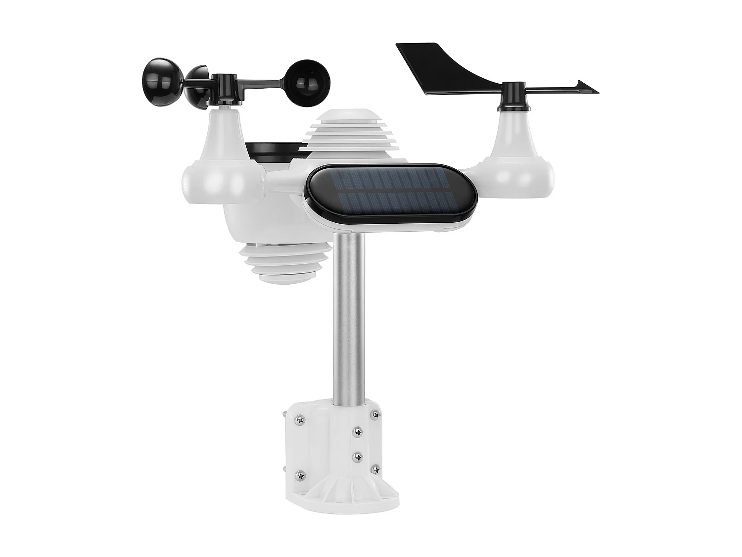 Station Météo Sans Fil 7 en 1 SucceBuy, Station Météo Numérique Donnée, Écran 19.05 cm, Moniteur Intérieur et Extérieur