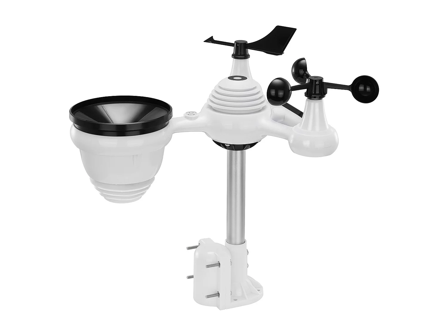 Station Météo Sans Fil 7 en 1 SucceBuy, Station Météo Numérique Donnée, Écran 19.05 cm, Moniteur Intérieur et Extérieur