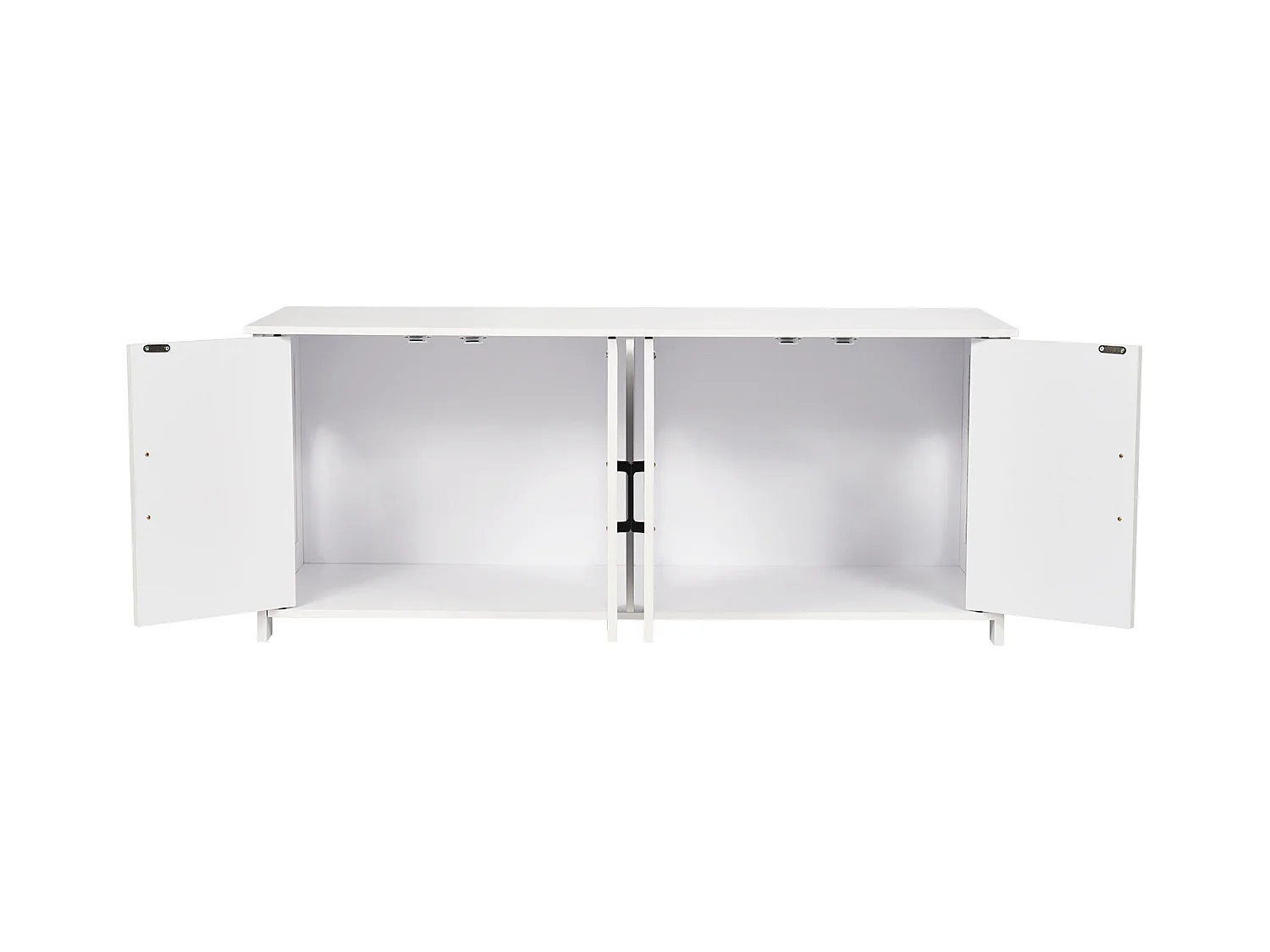 Bac à Litière SucceBuy pour Chat, Meuble Caché en Bois Avec 2 Pièces, Adapte à la Plupart des Bacs à Litière, Blanc