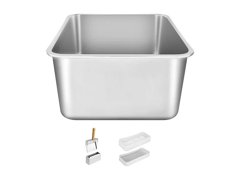 Caixa de Areia para Gatos SucceBuy XL, Caixa de Areia sem Odor para Gatos com Filtro e Pé de 20 cm de Profundidade