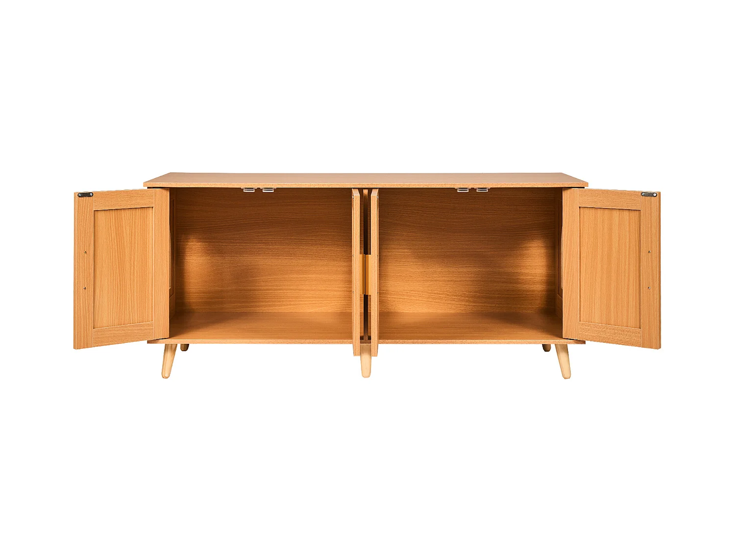 Bac à Litière pour Chat SucceBuy, Meubles Cachés en Bois pour 2 Chats, Intérieur spacieux avec deux fenêtres