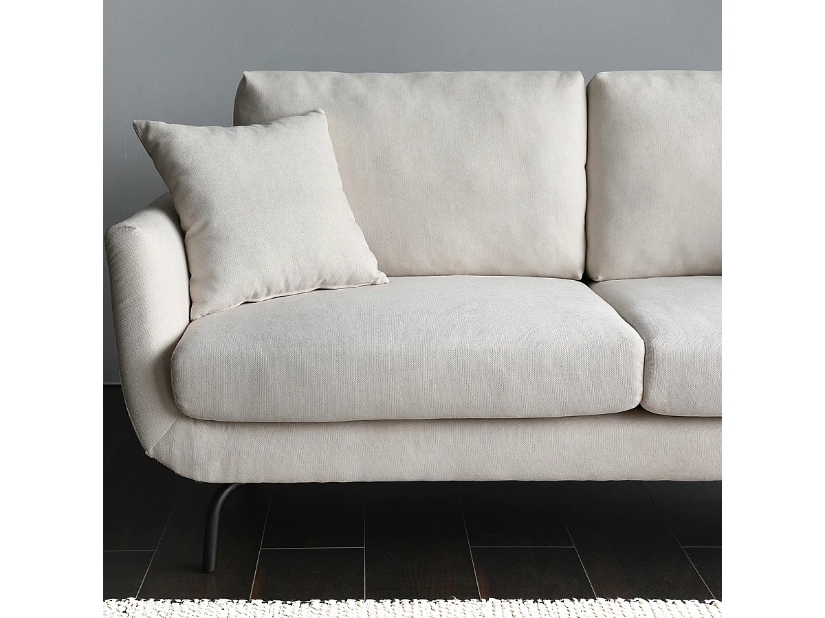 Canapé 3 places en tissu beige KALIX