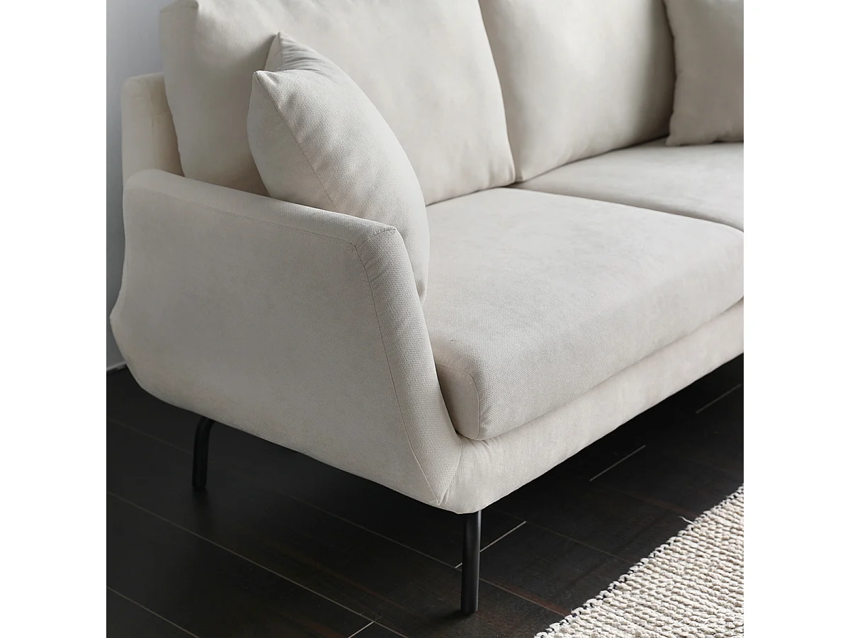 Canapé 3 places en tissu beige KALIX