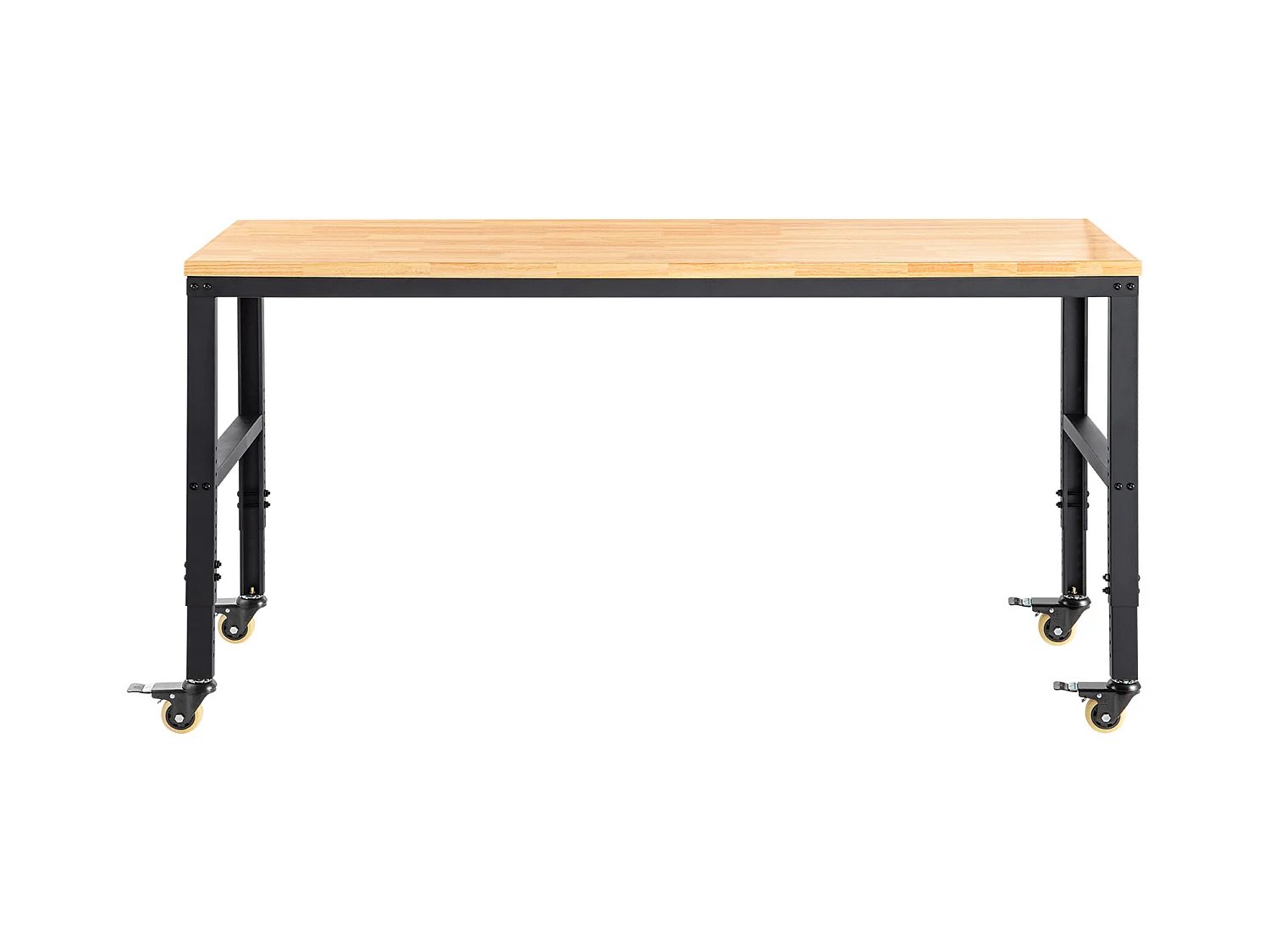 Établi Réglable SucceBuy, 155x51x105 cm, Hauteur Réglable 80-105 cm, avec 4 Roulettes pour Réparation Bricolage