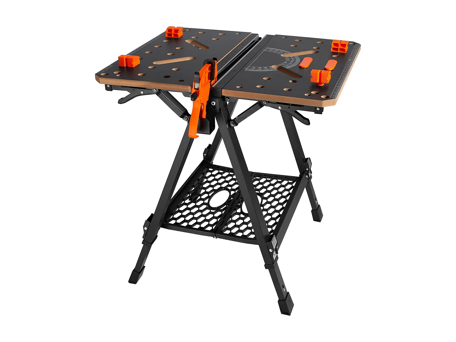 Tavolo di Lavoro Pieghevole SucceBuy, Capacità di 1000 lb, Banco di Lavoro Regolabile in Altezza e Supporto